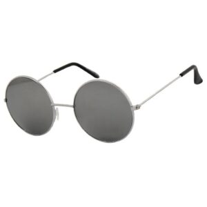 Okulary. Lenonki przeciwsłoneczne lustrzanki srebrne hippie retro 3122D