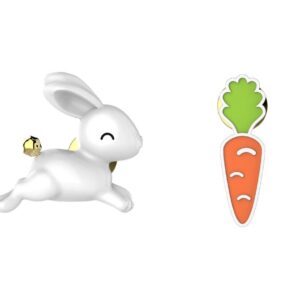 Przypinki królik i marchewka - MTM
