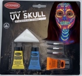 Zestaw farb do twarzy i ciała. UV Skull v.2
