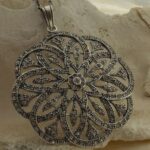 BALERINA - srebrny wisior z kryształkami