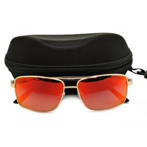 Męskie okulary. Polaryzacyjne złoto pomarańczowe lustrzanki. STD-22