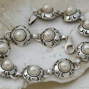 DORIA - srebrna bransoletka bransoletka z perłą