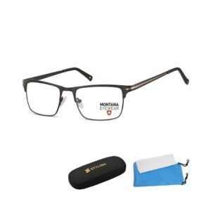 Oprawki korekcyjne okulary optyczne prostokątne. Montana flex. MM604G czarny + złoty