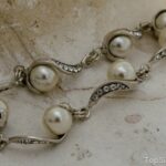 MAESTRO - srebrna bransoleta perły i kryształy
