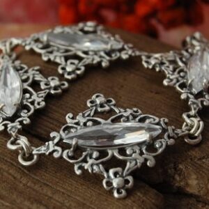 VINCANA - srebrna bransoletka z kryształem. Swarovskiego