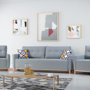 Sofa. Ariel 213 cm na drewnianej podstawie