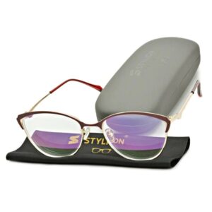 Plusy +2.50 damskie okulary do czytania korekcyjne z antyrefleksem. ST317AR