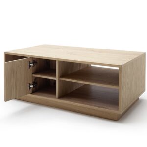 Klasyczny stolik. Valencia 115x65 cm drewniany - dąb strukturyzowany + antracyt