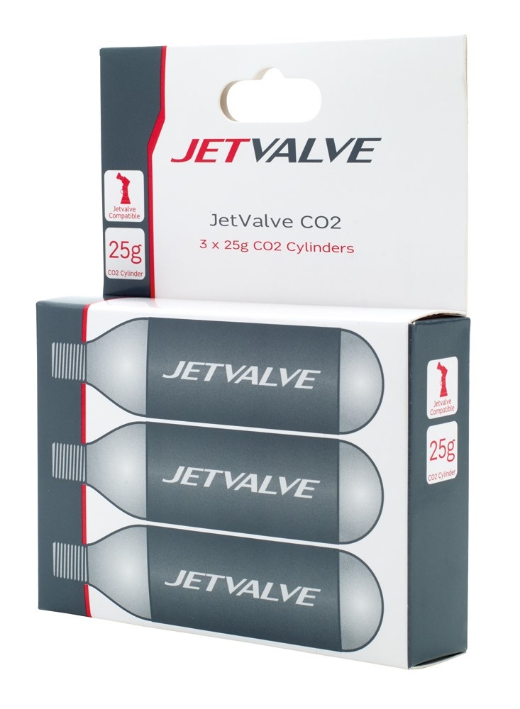 Nabój gazowy. WELDTITE Jetvalve 3 x. CO2 Cylinders (25g), Zestaw 3szt.