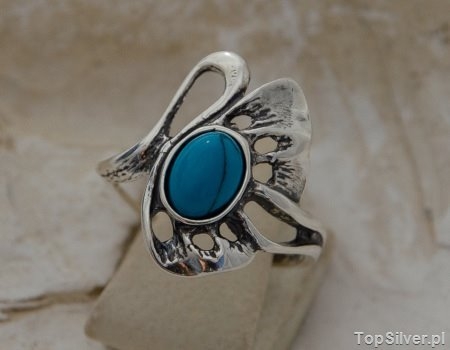 BLUMILA – srebrny pierścionek z turkusem