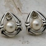 SAGRES - srebrne kolczyki z perłą