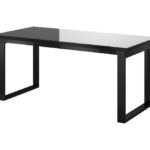 Rozkładany stół Helio do 220 cm z blatem z czarnego szkła