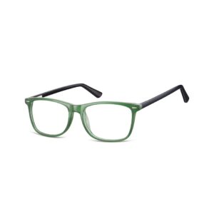 Zerówki klasyczne okulary oprawki. Sunoptic. CP153E zielone, flex