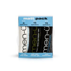 Men-u. Męski. Matt. Pack zestaw dla skóry tłustej i trądzikowej 3x15ml