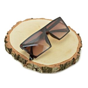 Kwadratowe nowoczesne okulary przeciwsłoneczne brązowe. CO-374