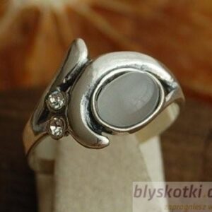 AUCKLAND - srebrny pierścionek z kocim okiem