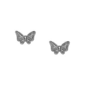 Srebrne kolczyki motylki