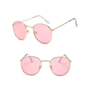 Różowe okulary przeciwsłoneczne lenonki. STEC-14