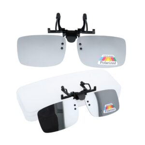 Srebrne nakładki przeciwsłoneczne polaryzacyjne na okulary korekcyjne. NA-180