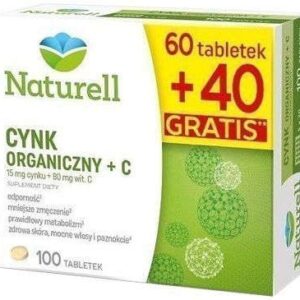 Cynk organiczny + C x 100 tabletek