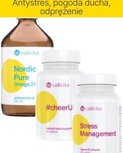 Pakiet -20%: Antystres, pogoda ducha, odprężenie. Pakiet. Calivita -20%: Nordic. Pure. Omega 3 liquid + #cheer. Up + Stress. Management