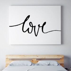 Love - minimalistyczny obraz na płótnie, wymiary - 50cm x 70cm