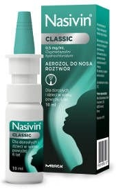 NASIVIN Classic 0,5mg/ml aerozol do nosa10ml
