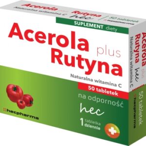 Acerola. Plus. Rutyna naturalna witamina. C x 50 tabletek