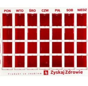 Kasetka do dawkowania leków tygodniowa 4 pory dnia x 1 sztuka