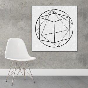 Art form geometry - designerski obraz na płótnie, wymiary - 60cm x 60cm