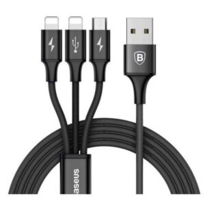Kabel. USB na 2x lightning 1x micro-USB BASEUS 3w1 Rapid. Series