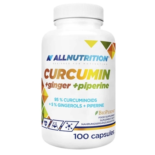 Allnutrition. Curcumin+Ginger+Piperine 100 kapsułek