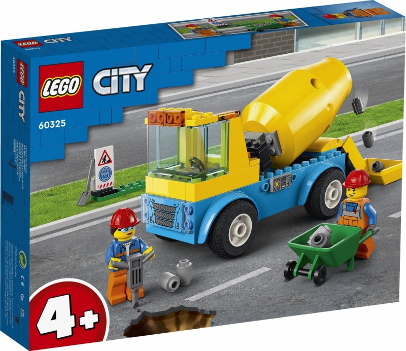 Klocki. Lego. City 60325 Ciężarówka z betoniarką