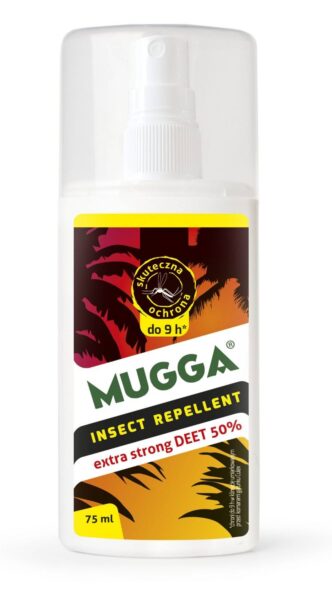 Spray na komary i kleszcze. Mugga. Extra. Strong 50% DEET – 75 ml