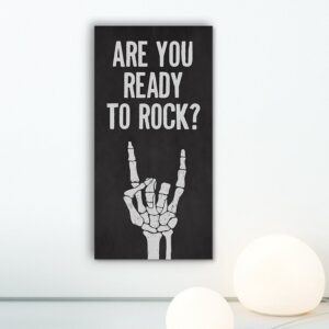 Are you ready to rock? - modny obraz na płótnie, wymiary - 70cm x 140cm