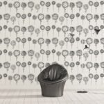 Abstract flowers - tapeta na ścianę, rodzaj - tapeta flizelinowa laminowana