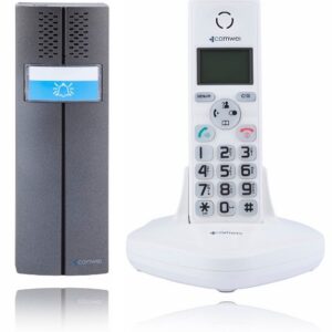 Domofon bezprzewodowy. COMWEI D102W, teledomofon. Biały