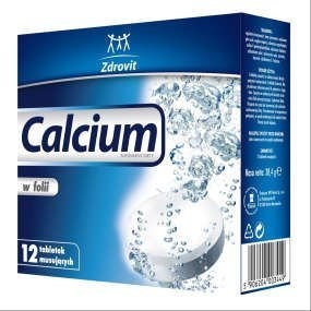 Calcium musujące tabletki w folii x 12 sztuk