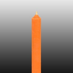Świeca z wosku 9x1,2cm - pomarańczowa (5 sztuk)