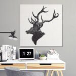 Deer art - modny obraz na płótnie, wymiary - 60cm x 60cm