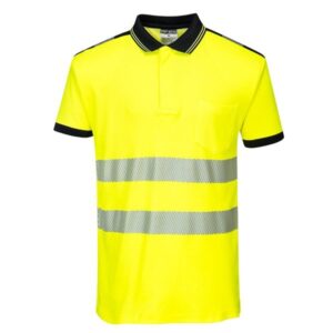 Koszulka. Polo ostrzegawcza. PW3 Żółty/Czarny. T180