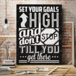 Set your goals high - modny obraz motywacyjny, wymiary - 60cm x 90cm