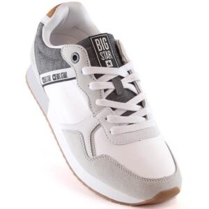 Skórzane buty sportowe męskie komfortowe białe. Big. Star. JJ174144
