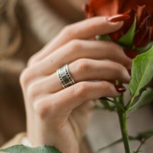 Klisza - pierścionek srebrny