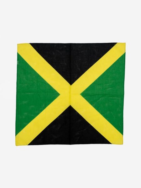 Bandana. Royal. Blue. Flag. Pattern. Jamaica. Zielono. Czarno Żółta
