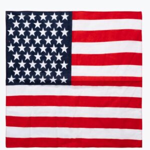 Bandana. Royal. Blue. Flag. Pattern. USA Czerwono. Biało. Granatowa