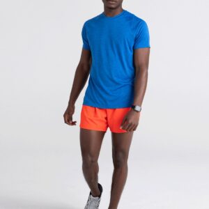 Koszulka treningowa męska sportowa do biegania. SAXX AERATOR - niebieska
