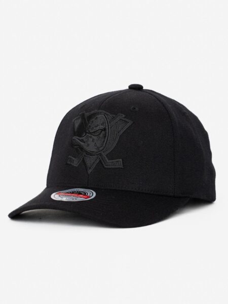 Czapka. Z Daszkiem. Snapback. Czarna. Mitchell & Ness. Anaheim. Ducks. NHL Logo. Classic. Red