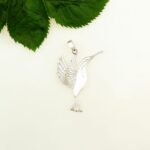 Koliber biały - zawieszka srebrna