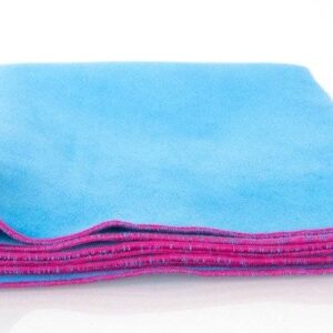 Ręcznik szybkoschnący z powłoką antybakteryjną Dr.Bacty 40X65 - niebieski z różowym obszyciem
